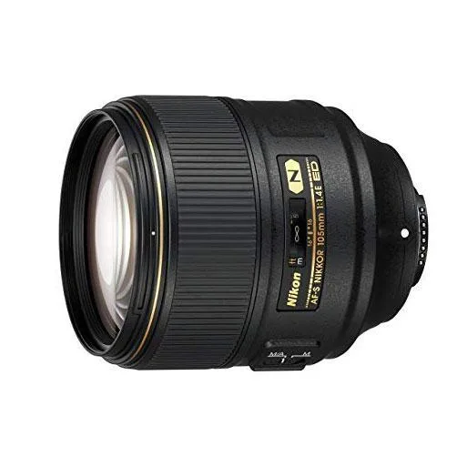 Nikon Inc Nikon AF-S FX NIKKOR 105mm f/1.4E ED camera lens — product photo