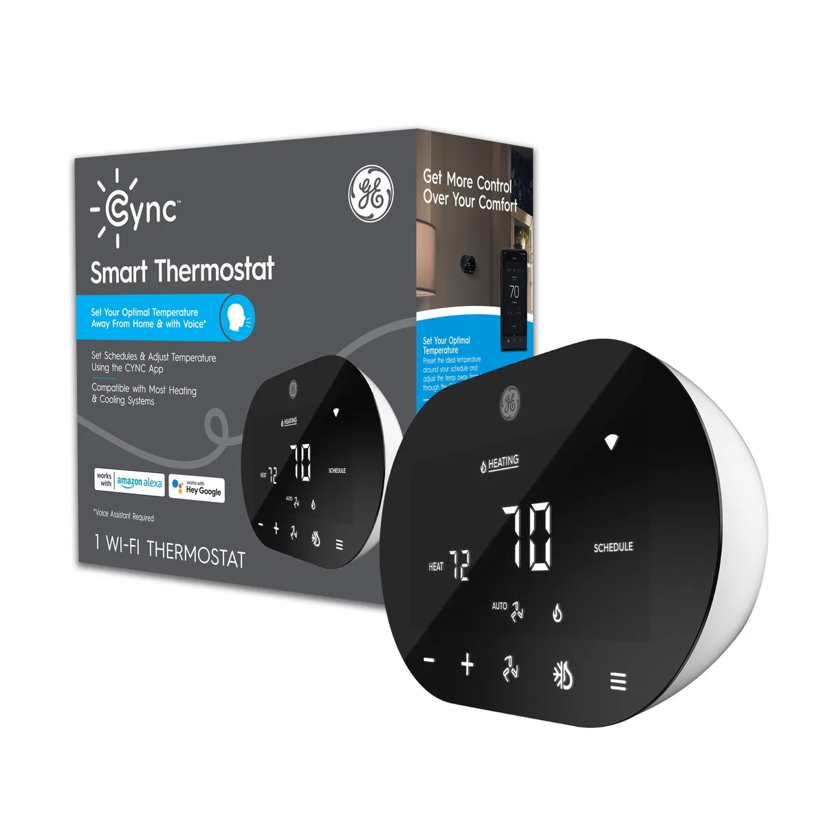 GE Lighting GE CYNC Smart Thermostat White — product photo