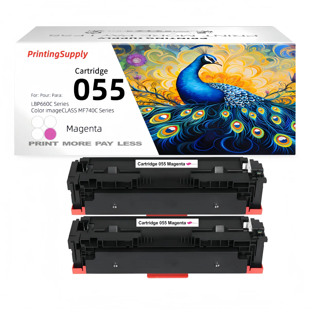 New Brand New Brand 2-Pack Magenta 055 055H Toner Cartridge — product photo