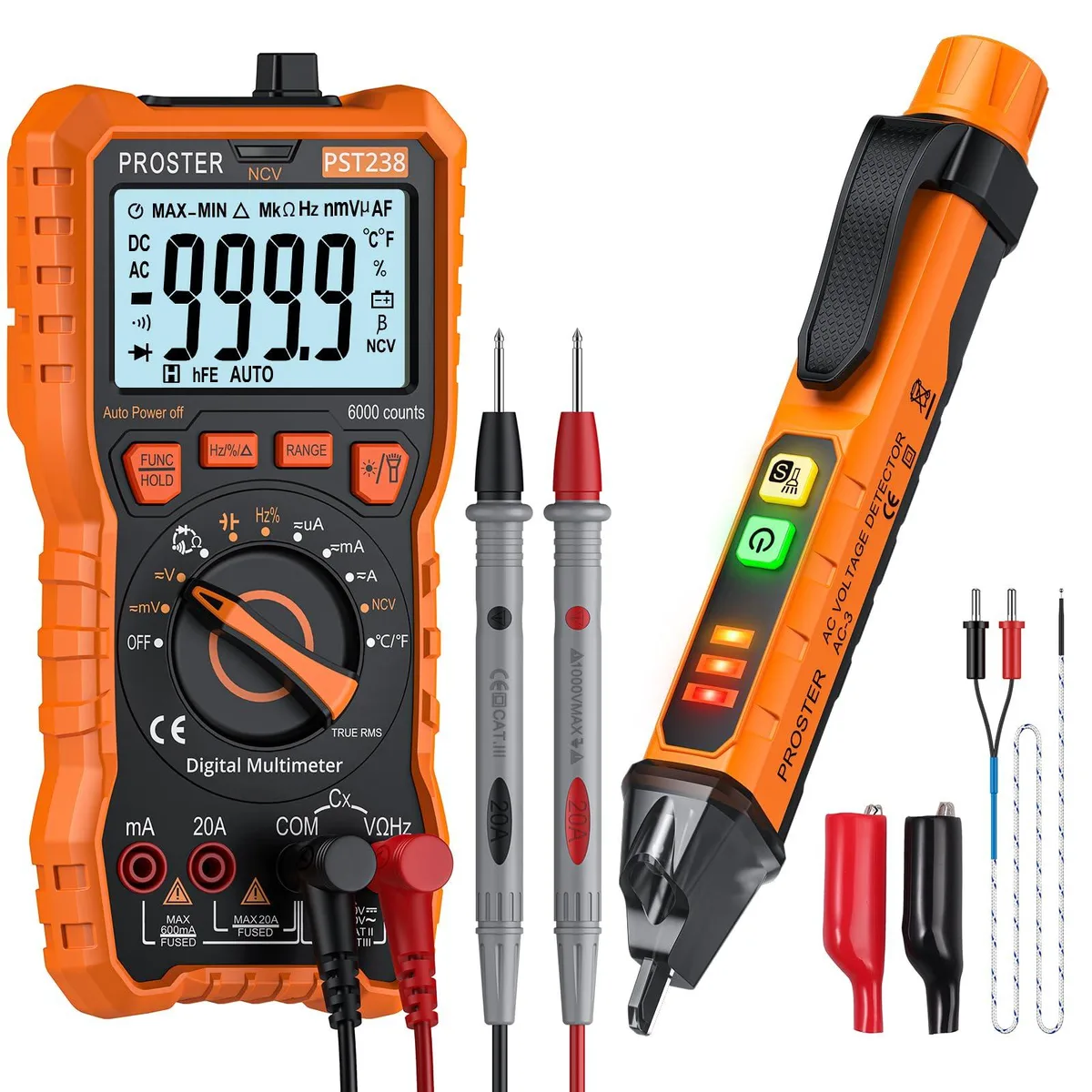 KEHIPI KEHIPI Electrical Test Kit TRMS 6000 Counts Multimeter Voltage Tester Pen — product photo