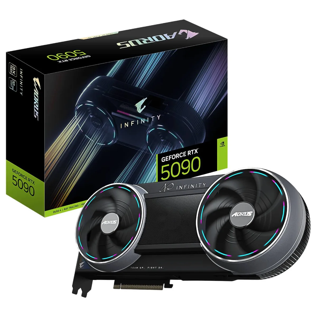 GIGABYTE GIGABYTE AORUS GeForce RTX 5090 INFINITY 32G graphics card — product photo