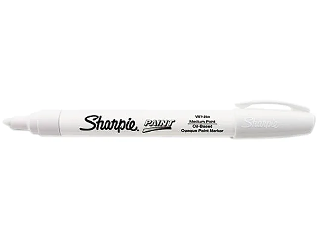 Sharpie oil-based paint marker medium point white barrel