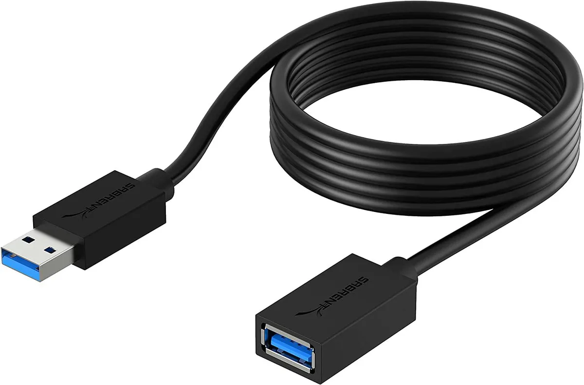 Sabrent Sabrent CB-3060 USB 3.0 Extension Cable A-Male to A-Female 6 ft 22AWG Black — product photo