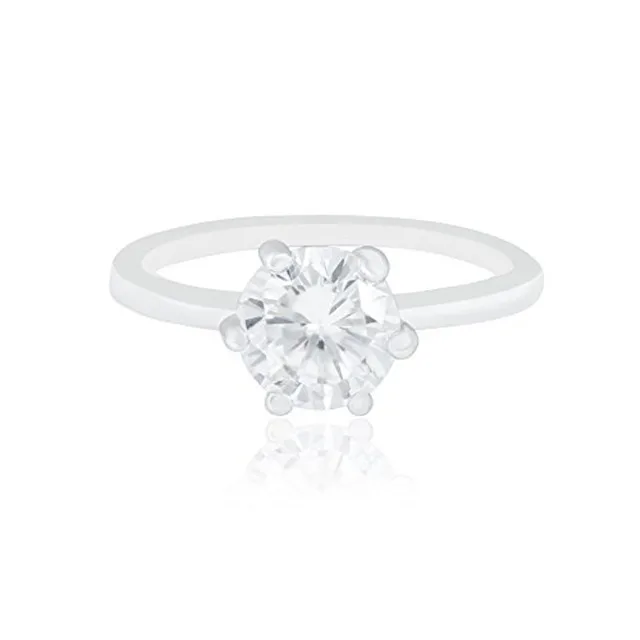 ORROUS &amp; CO ORROUS &amp; CO 18k White Gold Plated CZ Round Solitaire Ring 2.35ct — product photo