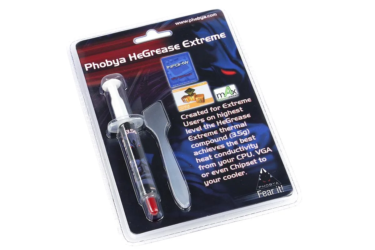 Phobya Phobya 31078 HeGrease Extreme thermal paste 3.5g 8.5W/mK — product photo