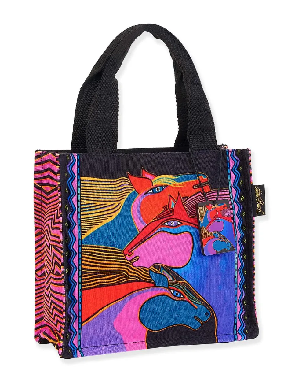 Sun 'N' Sand Sun 'N' Sand Laurel Burch Wild Stallions Small Handbag Tote Bag 10" x 3.5" x 9.5 — product photo