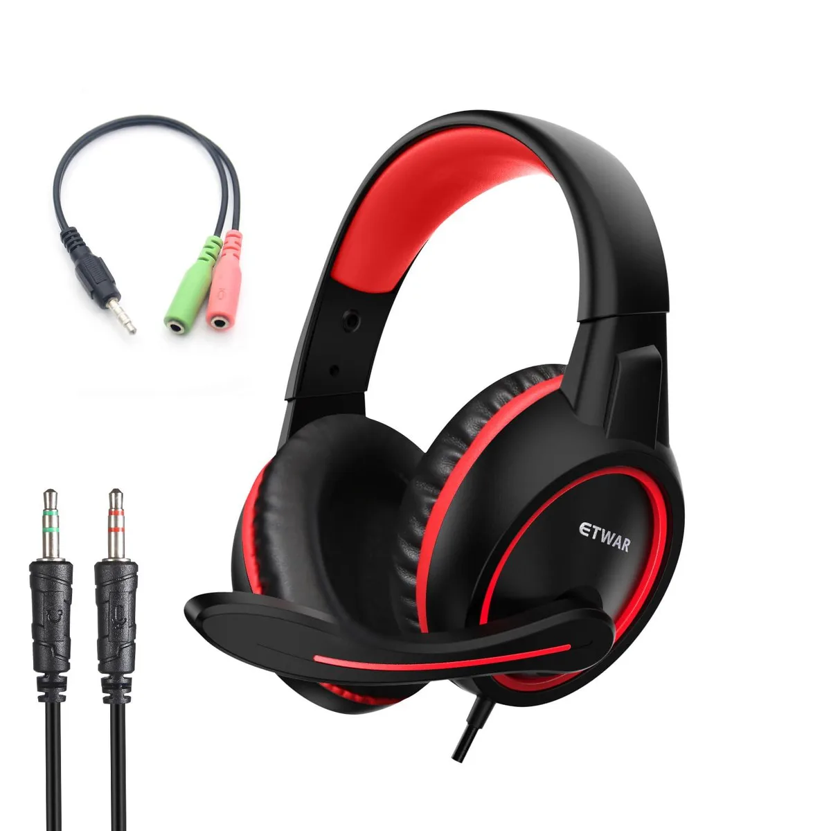  ETWAR 1213 B3 Gaming Headset Red 3.5mm 40mm 32 ohm — product photo