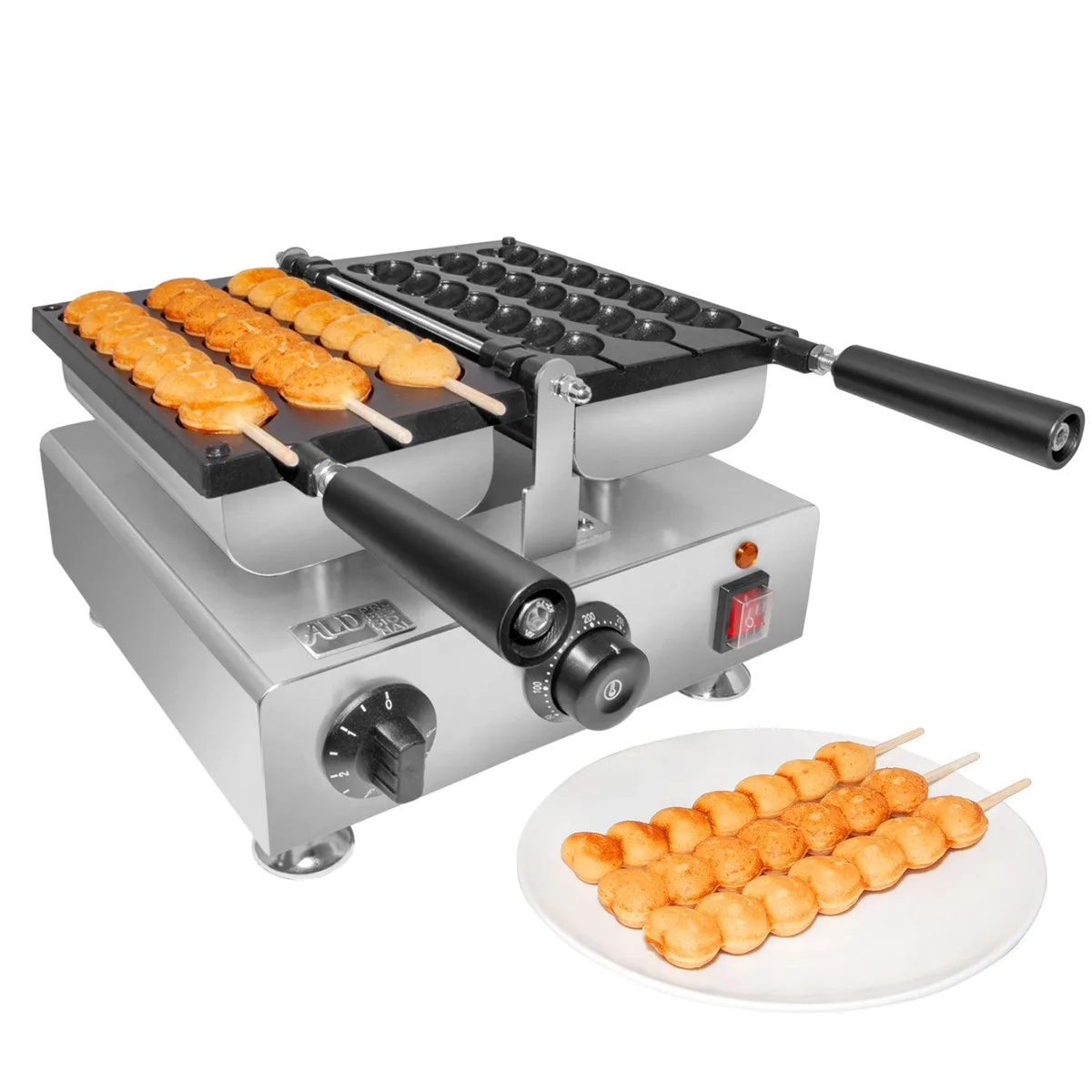 ALDKitchen ALDKitchen AP-446 Waffle Stick Maker 3 Heart-Shaped Waffles 1.56 kW 110V — product photo