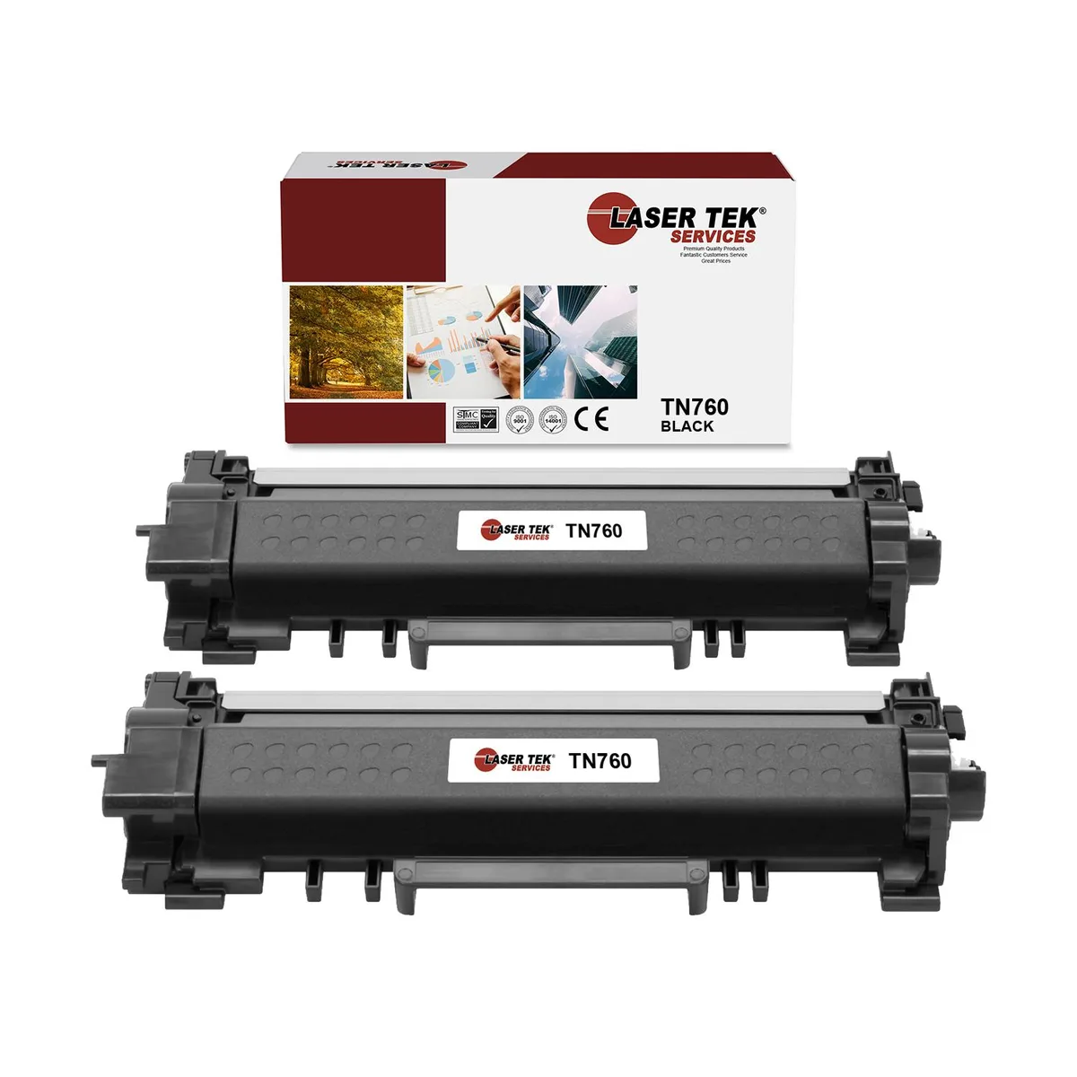 Laser Tek Services Laser Tek Services TN-760 Black Toner Cartridge 2PK 3000 pages — product photo