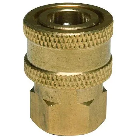 Brass and stainless steel quick connect coupler with female NPT inlet