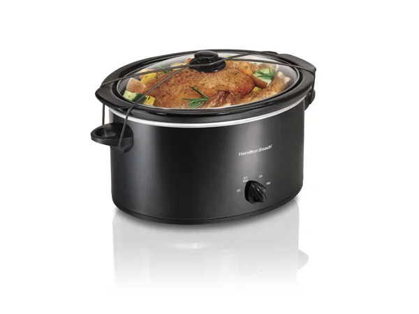 Hamilton Beach Hamilton Beach 33256 5-Quart Portable Oval Slow Cooker Black — product photo