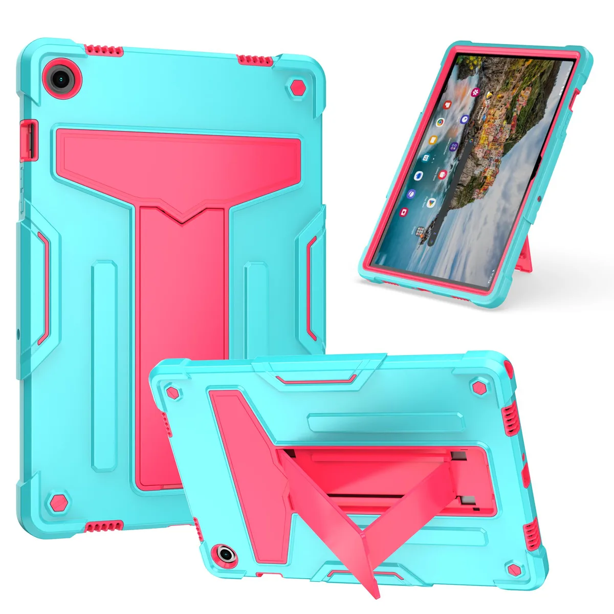 anicestore anicestore laptop case 11 inch SM-X210 SM-X215 SM-X216 SM-X218 teal pink — product photo