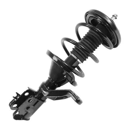 Unity 13051 front left complete strut assembly, silver metal coil spring and housing