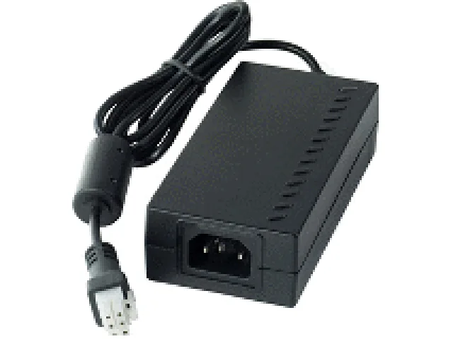 Small white plastic power plug adapter with US Japan prongs