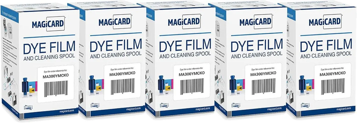 EVESKY EVESKY Magicard MA300YMCKO Color Ribbon 5 Pack 300 Prints — product photo