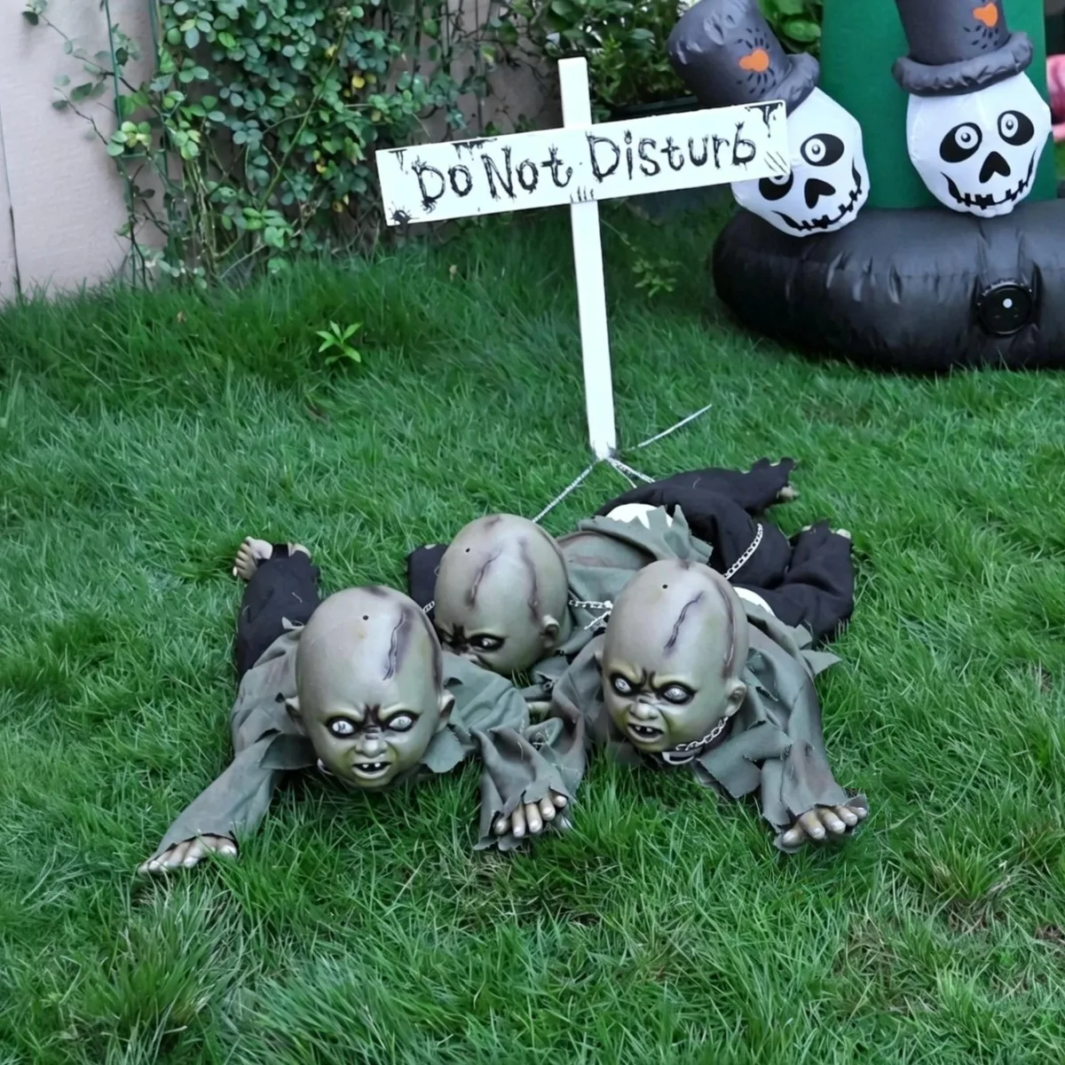 Yescom USA, Inc. Yescom USA, Inc. 60HAL013-BBGX3 3-Pack Animated Crawling Zombie Baby Action Figures — product photo