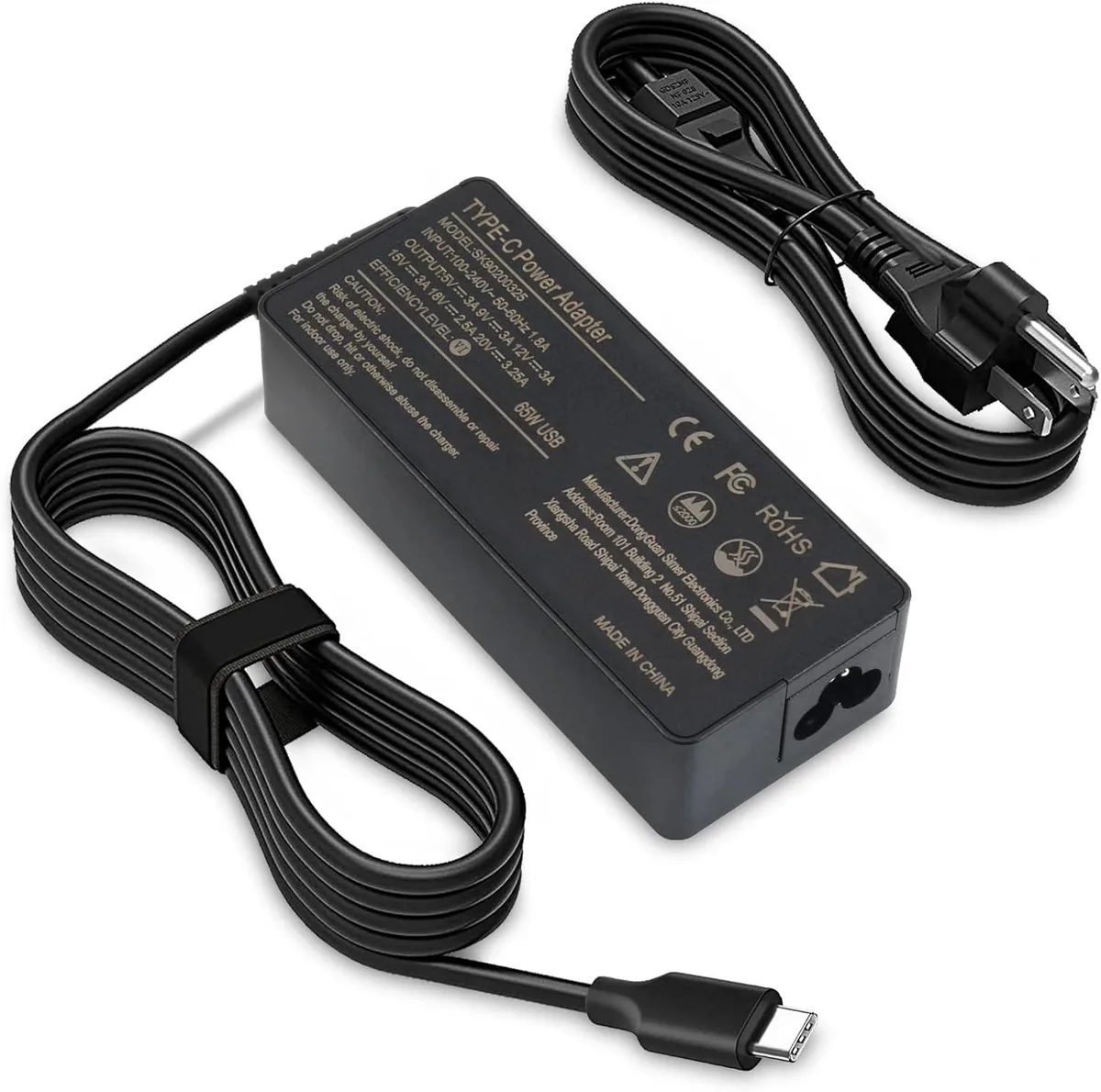 myVolts myVolts 65W USB-C AC Adapter for Lenovo ThinkPad Yoga Chromebook — product photo