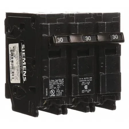 SIEMENS SIEMENS Q330 Miniature Circuit Breaker 30A 3 Pole 240V AC 10kA — product photo
