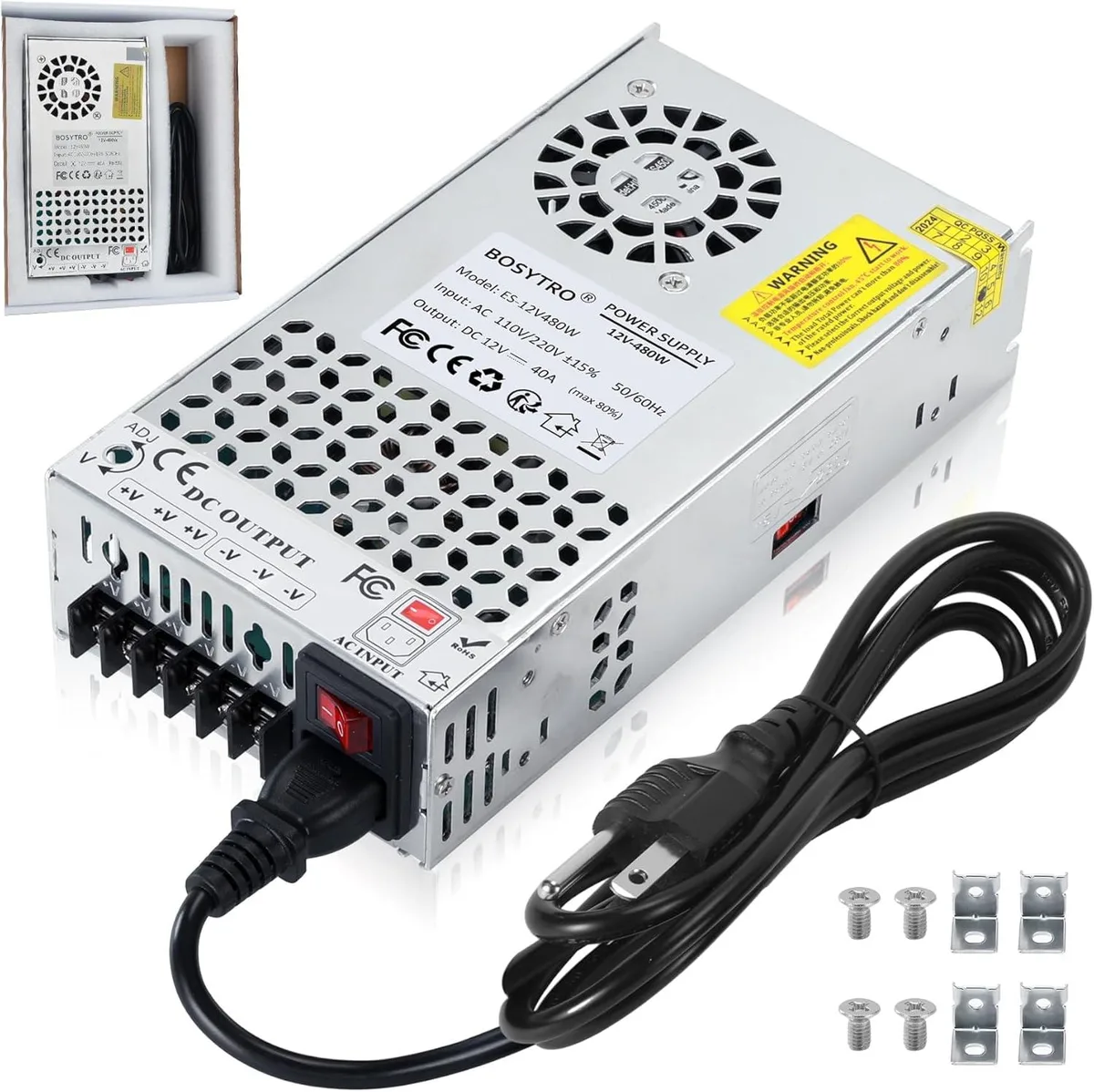 Misskit Misskit 12V 480W 40A AC/DC Power Adapter Upgraded — product photo