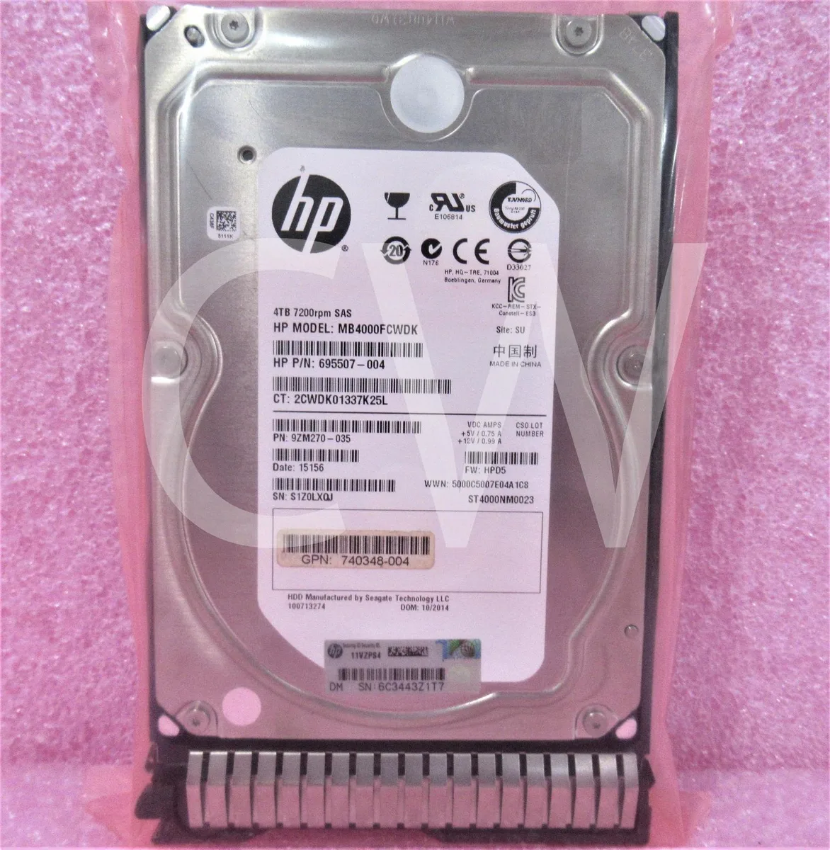 HP HP MB4000FCWDK 4TB 7200RPM 3.5" SAS internal hard drive — product photo