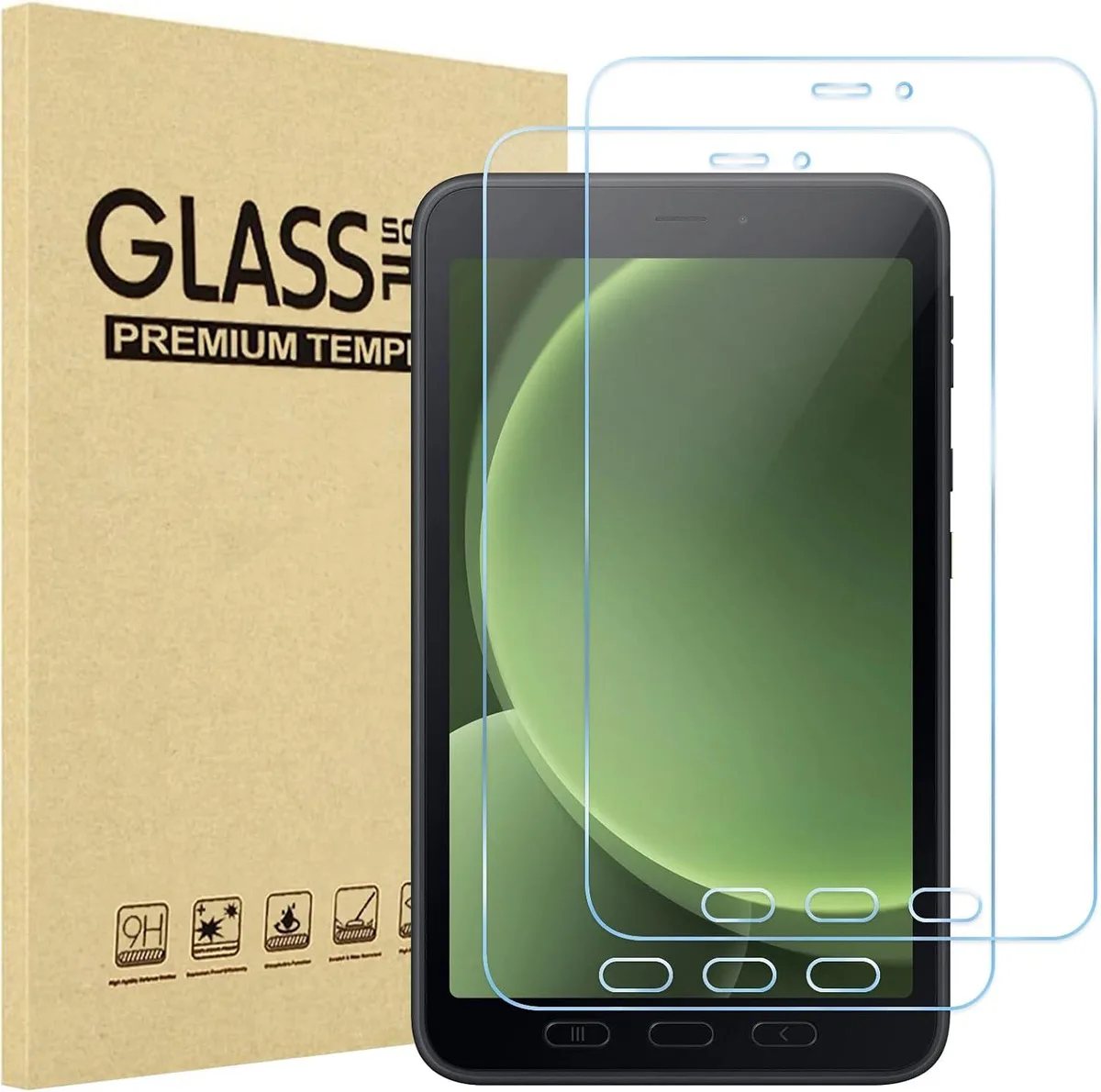 Leelbox Leelbox 2-Pack Tempered Glass Screen Protector for Galaxy Tab Active5/Active3 8" .33mm — product photo
