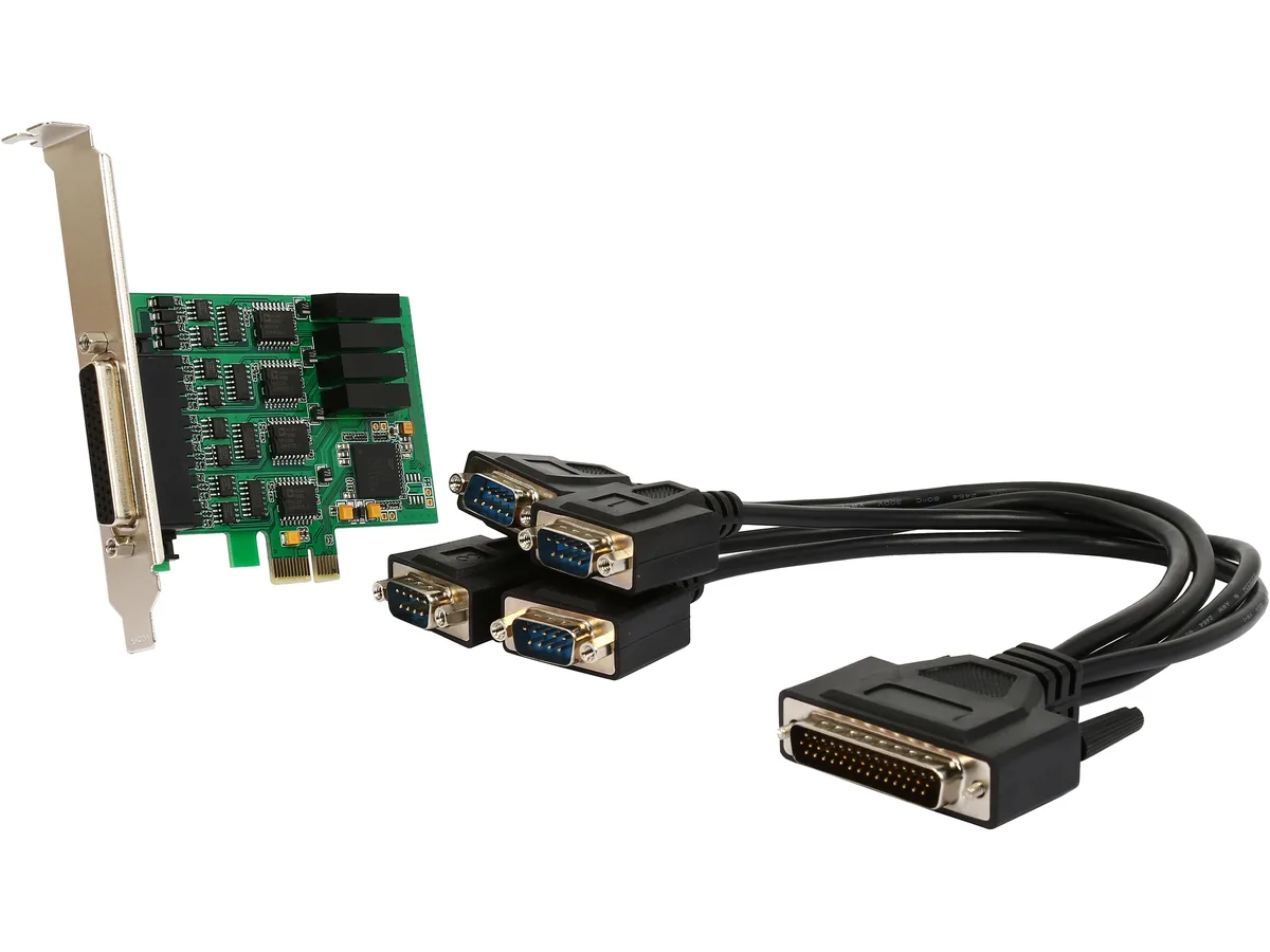 Syba Syba SI-PEX15042 4-port RS-232 PCIe x1 expansion card — product photo