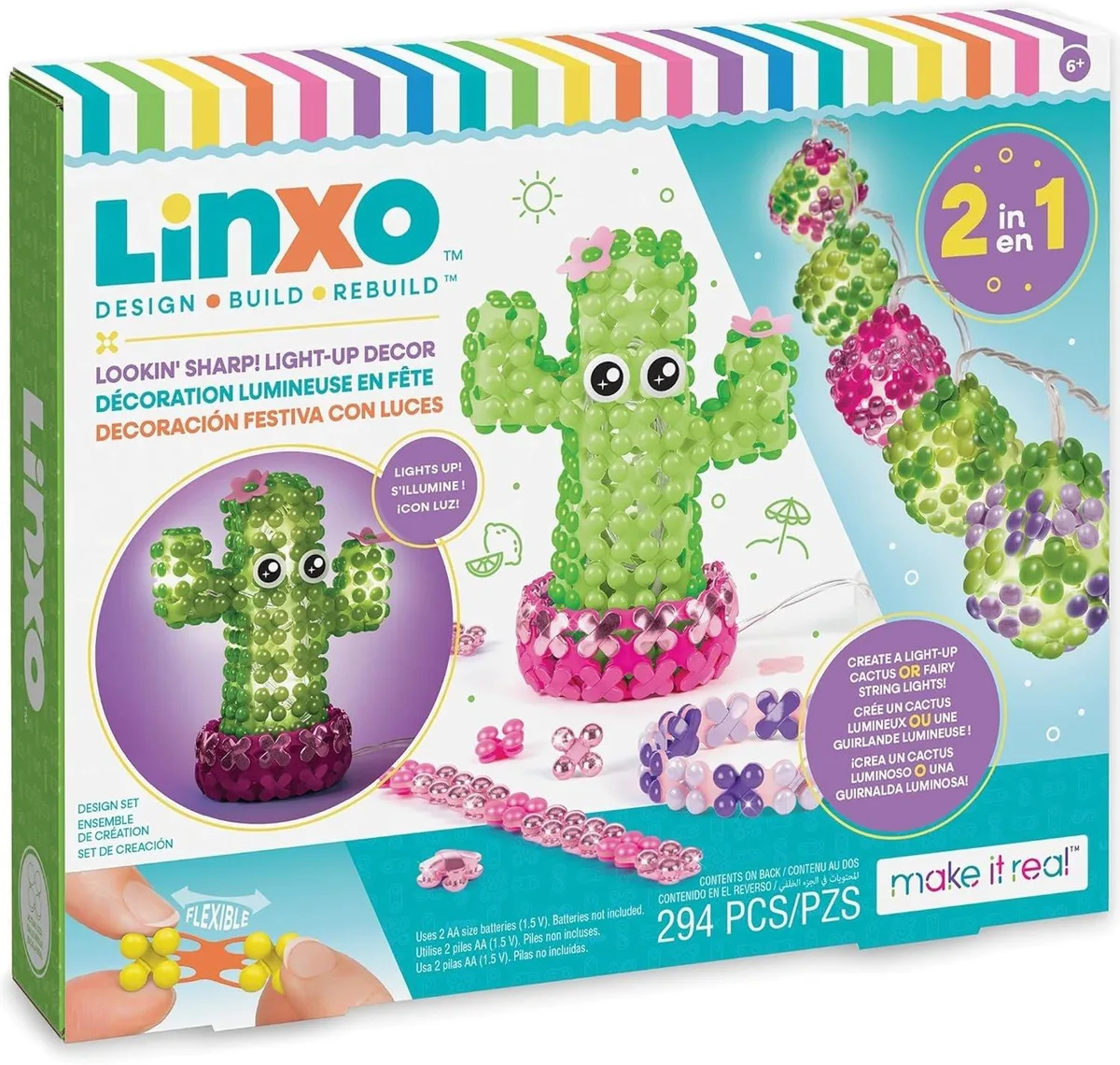 Make It Real Make It Real MIR6120 2-in-1 Light-Up Cactus Educational Kit — product photo