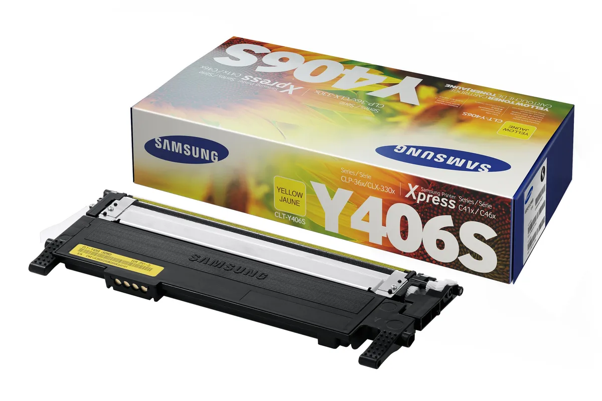 SAMSUNG SAMSUNG CLT-Y406S Yellow Toner Cartridge 1000 Page — product photo