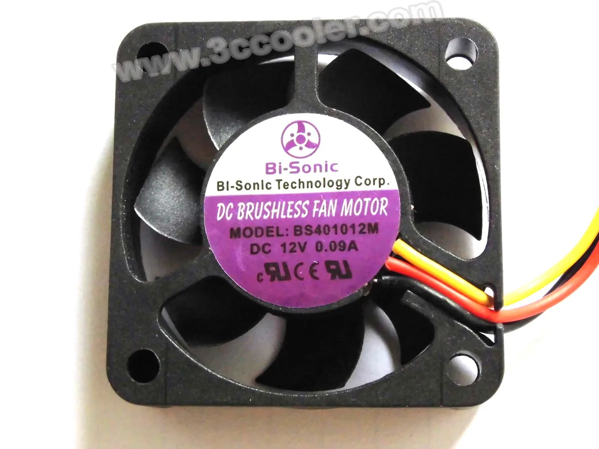 OEM Industries OEM Industries BI-Sonic 4010 BS401012M 40mm 12V .09A 3-pin DC square Cooler — product photo