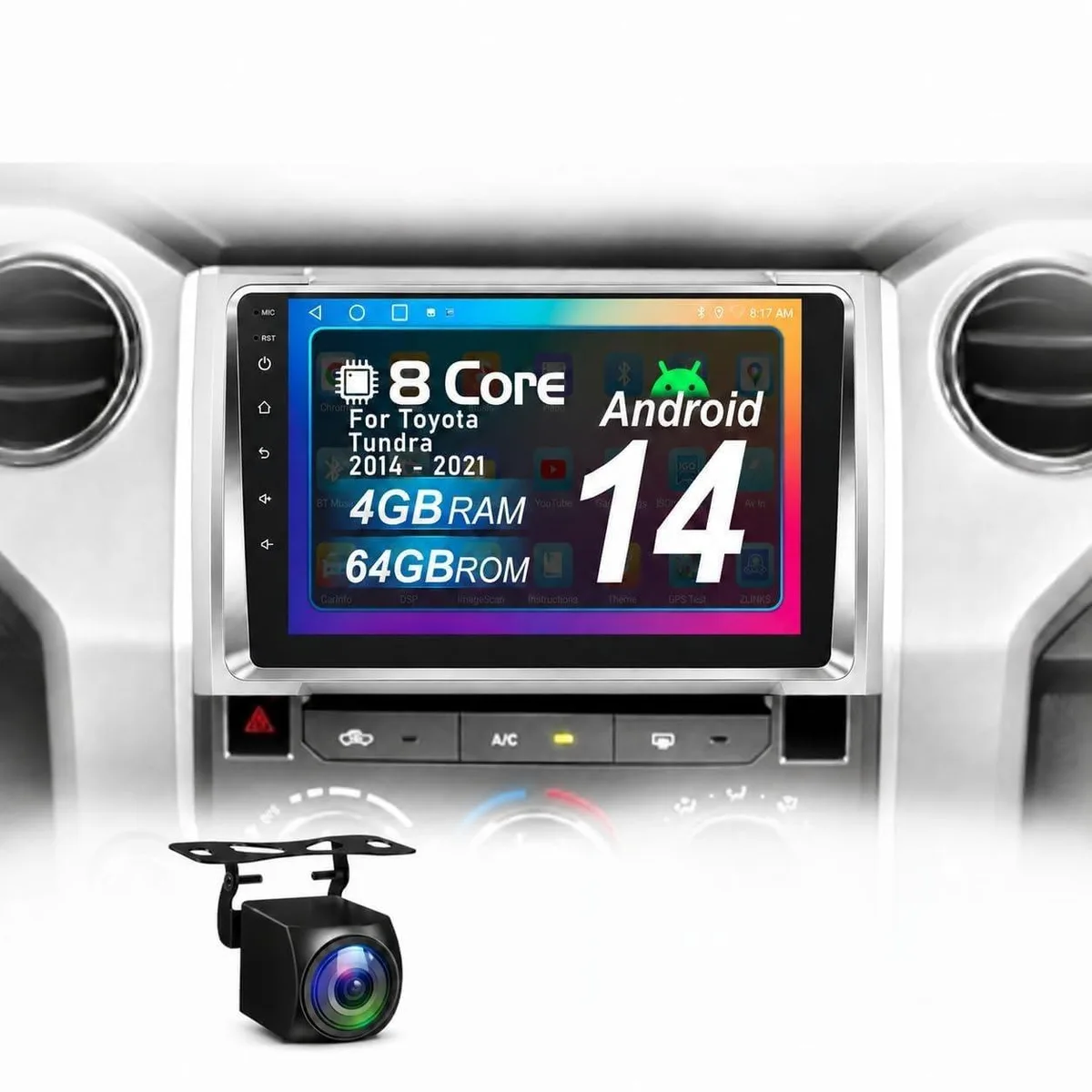 GSM Outdoors GSM Outdoors 8 Core Car Stereo 4+64G Android 14 9" Touchscreen 2 in 1 accessory — product photo