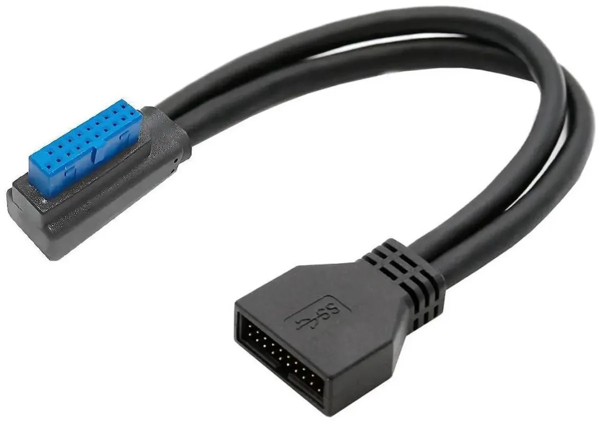 SMUGDESK SMUGDESK USB 3.0 19/20Pin Male to Female 90° Left Angled LowProfile Extension Cable — product photo