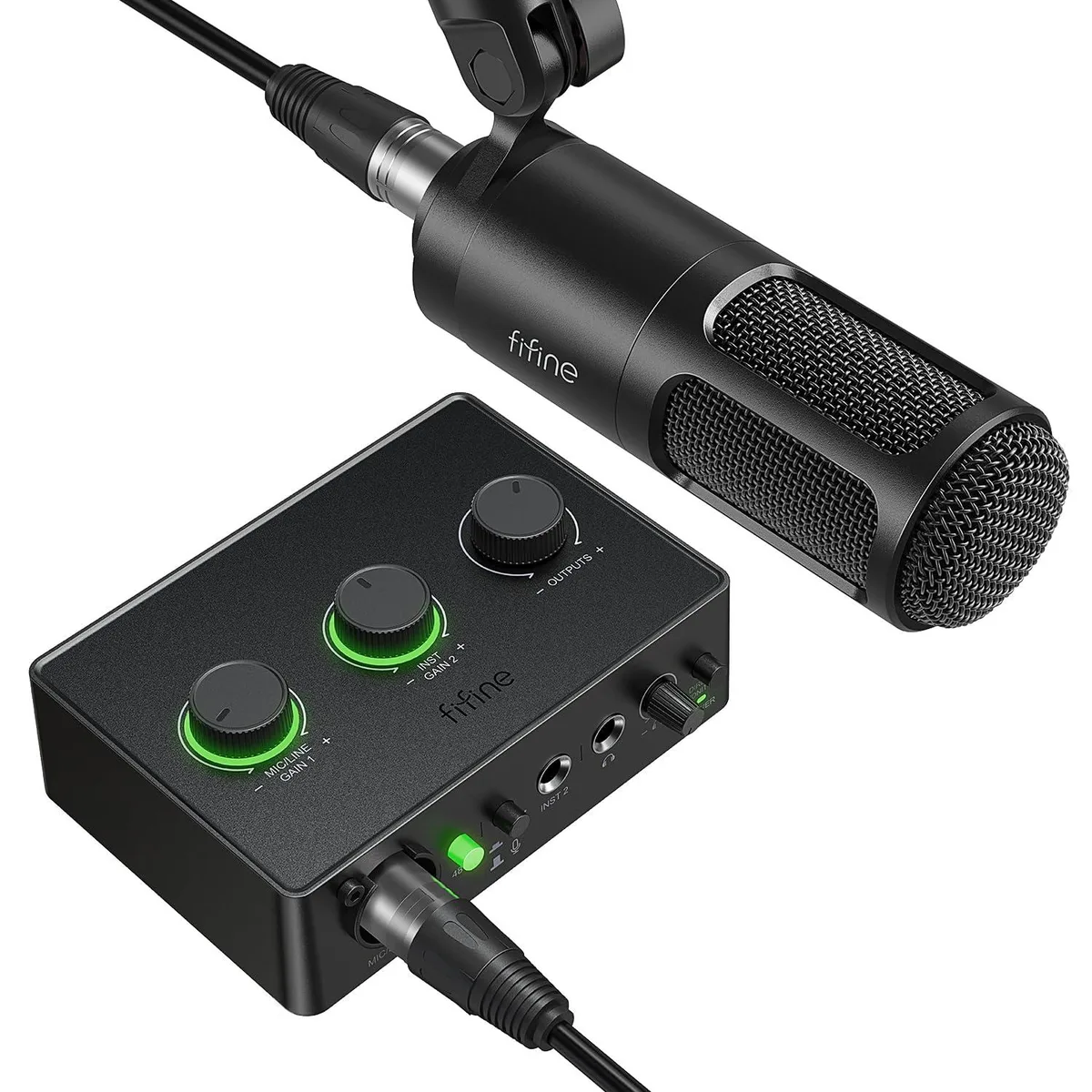  FIFINE FD2303KS6 Dynamic Microphone Bundle with USB Mixer — product photo