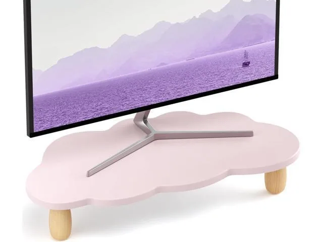 LORDWORLD LORDWORLD Cloud-Shaped Wood Monitor Stand Riser Purple — product photo