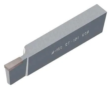 Micro 100 CT-122 brazed carbide tool bit, zinc finish, right-hand, half-inch shank