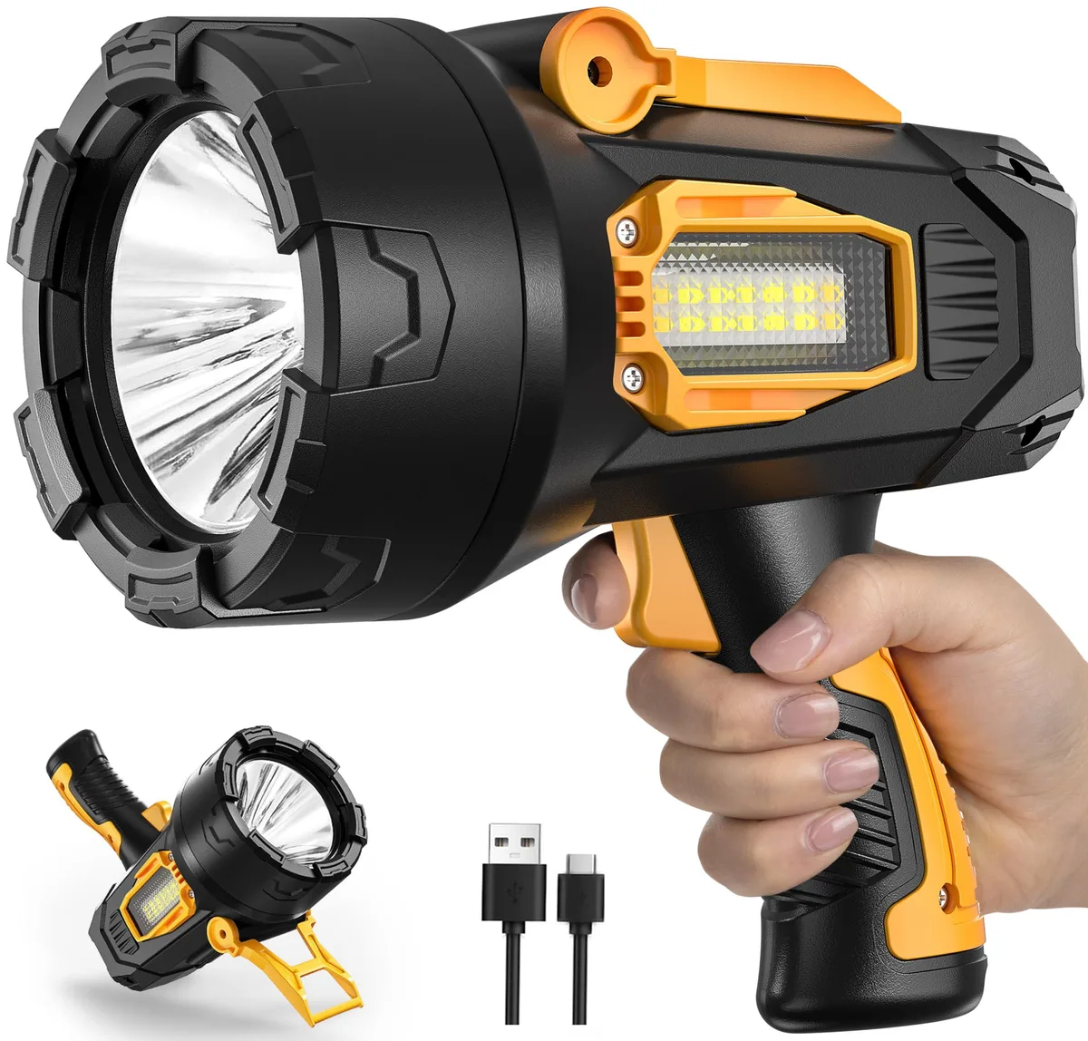 DNBeffulgent DNBeffulgent W5225 2000000 lm rechargeable spotlight yellow — product photo