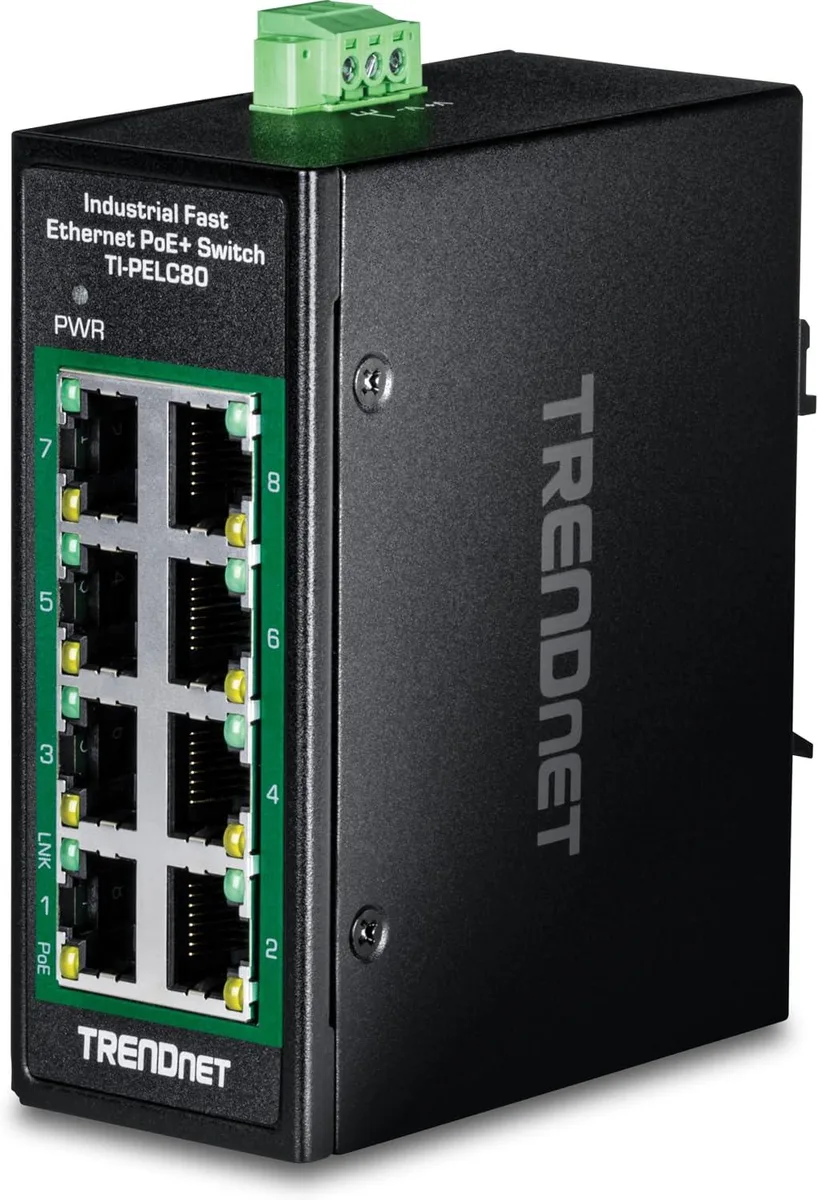 TRENDnet TRENDnet TI-PELC80 8-Port Industrial Fast Ethernet PoE+ Switch — product photo