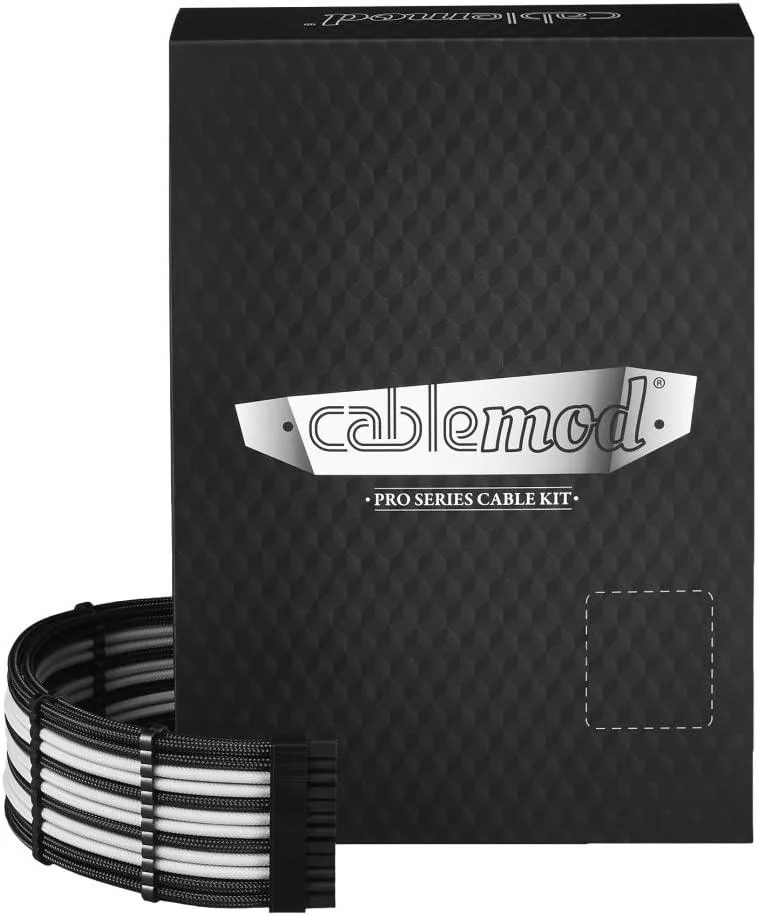 CableMod CableMod E-Series Pro ModMesh Sleeved Cable Kit for EVGA PSUs Black White — product photo