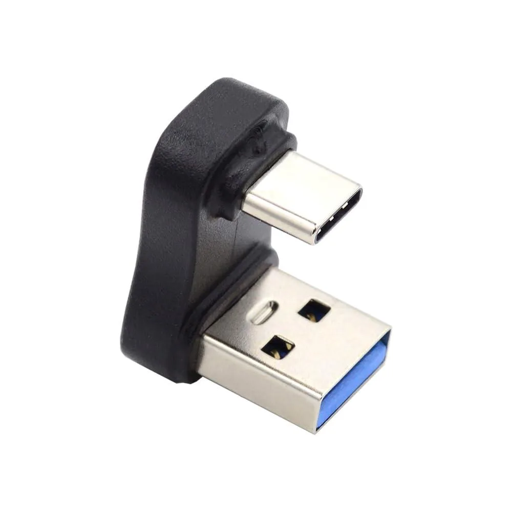 Vszerda Vszerda USB 3.0 Type-A to USB 3.1 Type-C Up Opposite U-Shape 90° Adapter 10Gbps — product photo