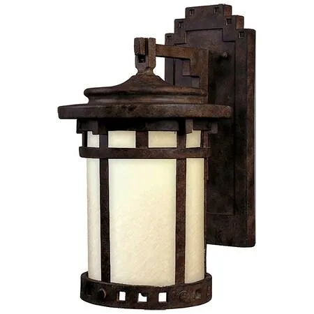 Maxim 3144MOSE Santa Barbara Dark Sky outdoor light, Sienna finish with Mocha glass