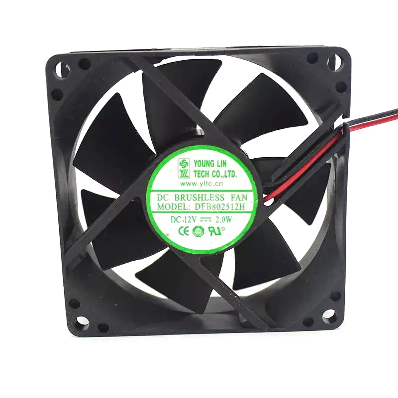 Zyvpee Zyvpee DFB802512H 80x25mm 12V 2-pin case fan — product photo