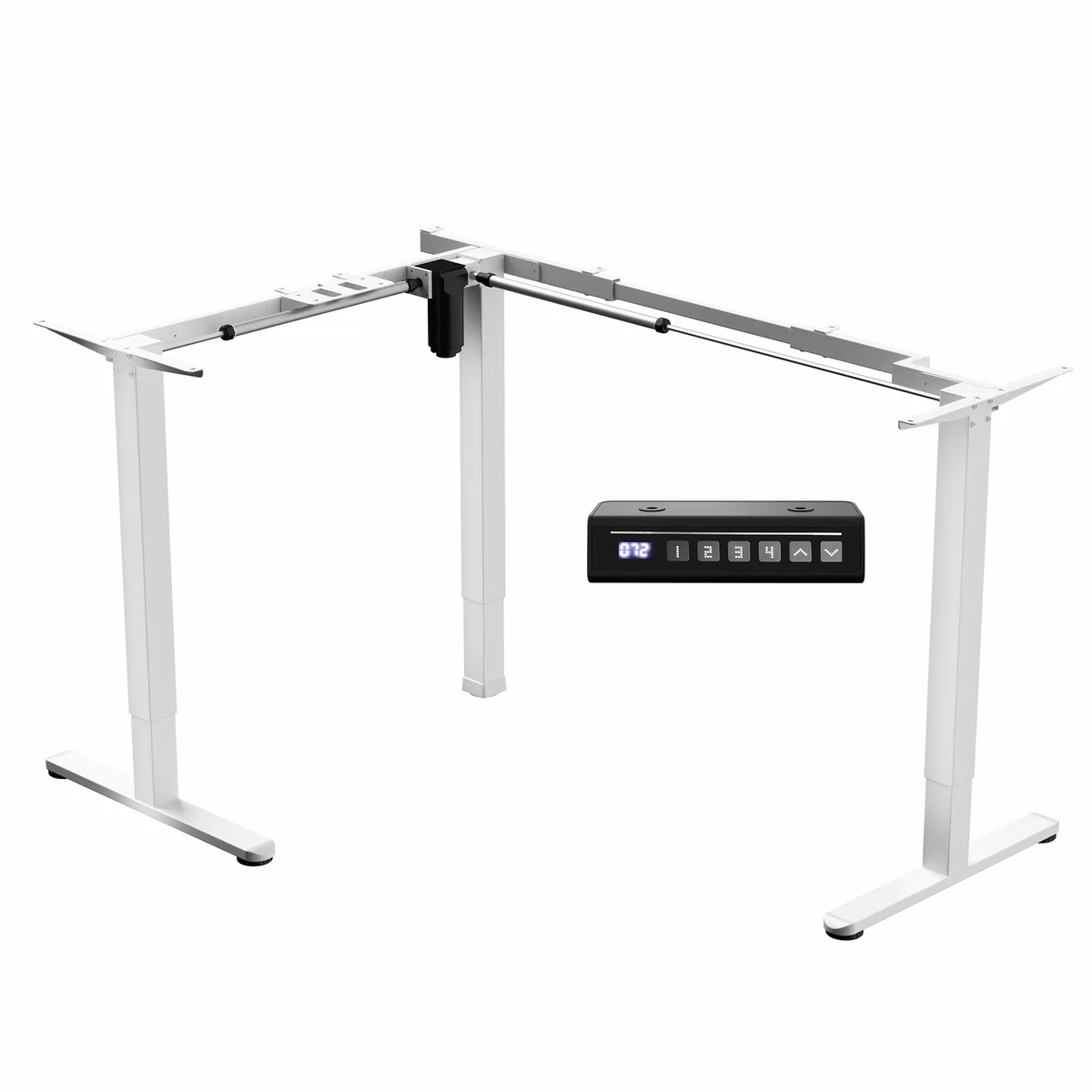 VIVO VIVO White Small Electric Single Motor Corner Desk Frame 43" 225 lbs — product photo