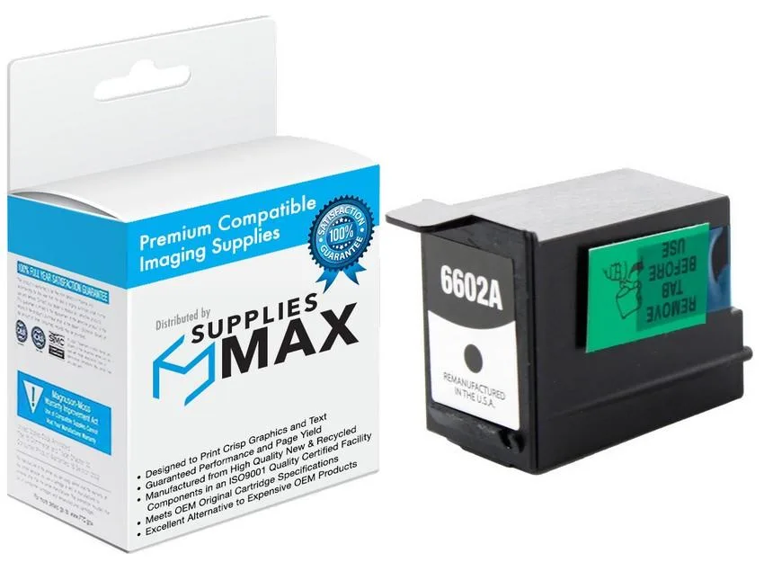 SuppliesMax SuppliesMax HP C6602A Remanufactured Black Inkjet Cartridge — product photo
