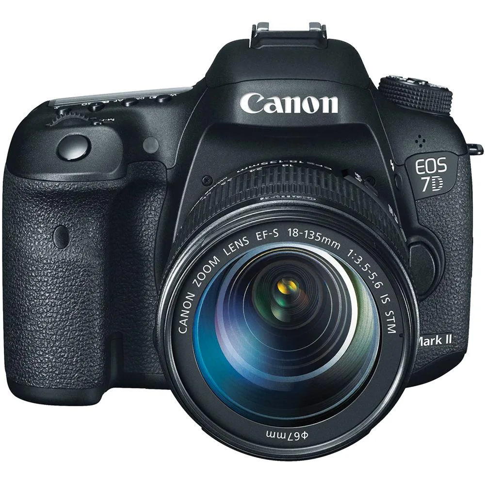Canon Canon EOS 7D Mark II DSLR camera with 18-135mm lens — product photo