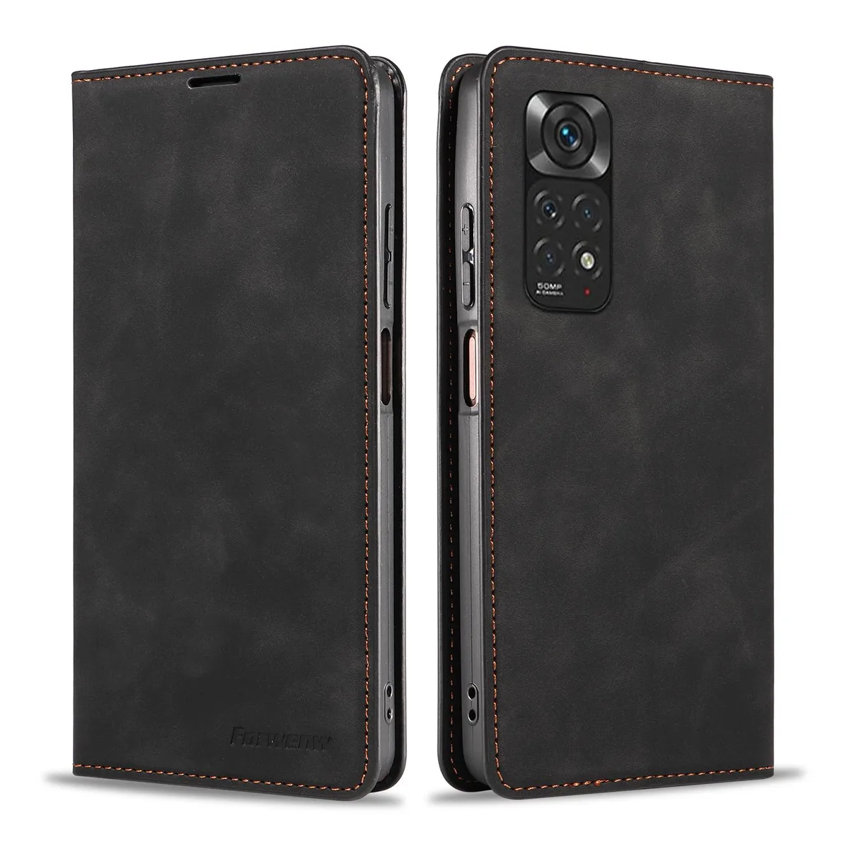 BONAEVER BONAEVER Flip Wallet Case for Xiaomi Redmi Note 11 / 11S 4G Black — product photo