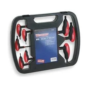 Westward Westward 2CYD3 Ball End Hex Key Set 5/64-3/8 in T-Handle — product photo