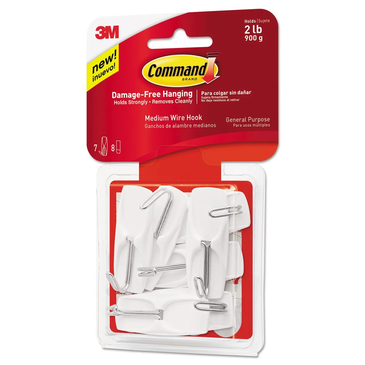 3M 3M 17065-VPES Command Medium Hooks 7 Pack White — product photo