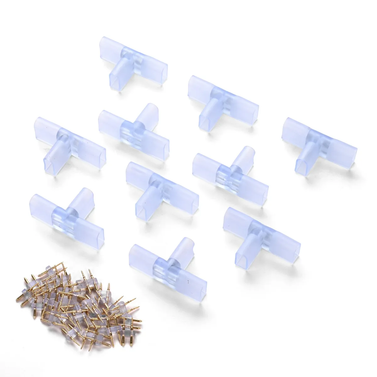 Yescom USA, Inc. Yescom USA, Inc. 11DSL001-TPIN-01 T-Shape Connectors 10pcs 7x14mm landscape lighting — product photo