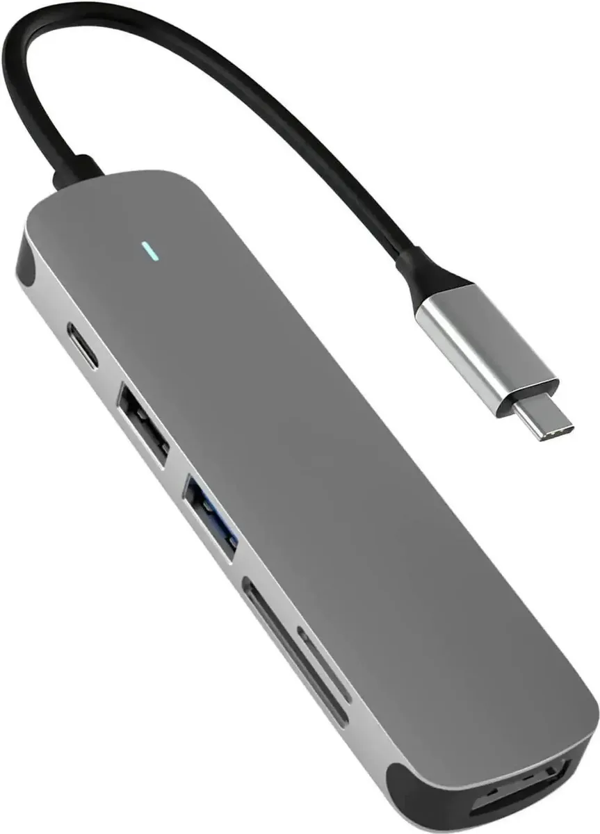 SMUGDESK SMUGDESK 6-in-1 USB-C Docking Station 4K HDMI USB 3.0 PD SD TF Card Reader — product photo