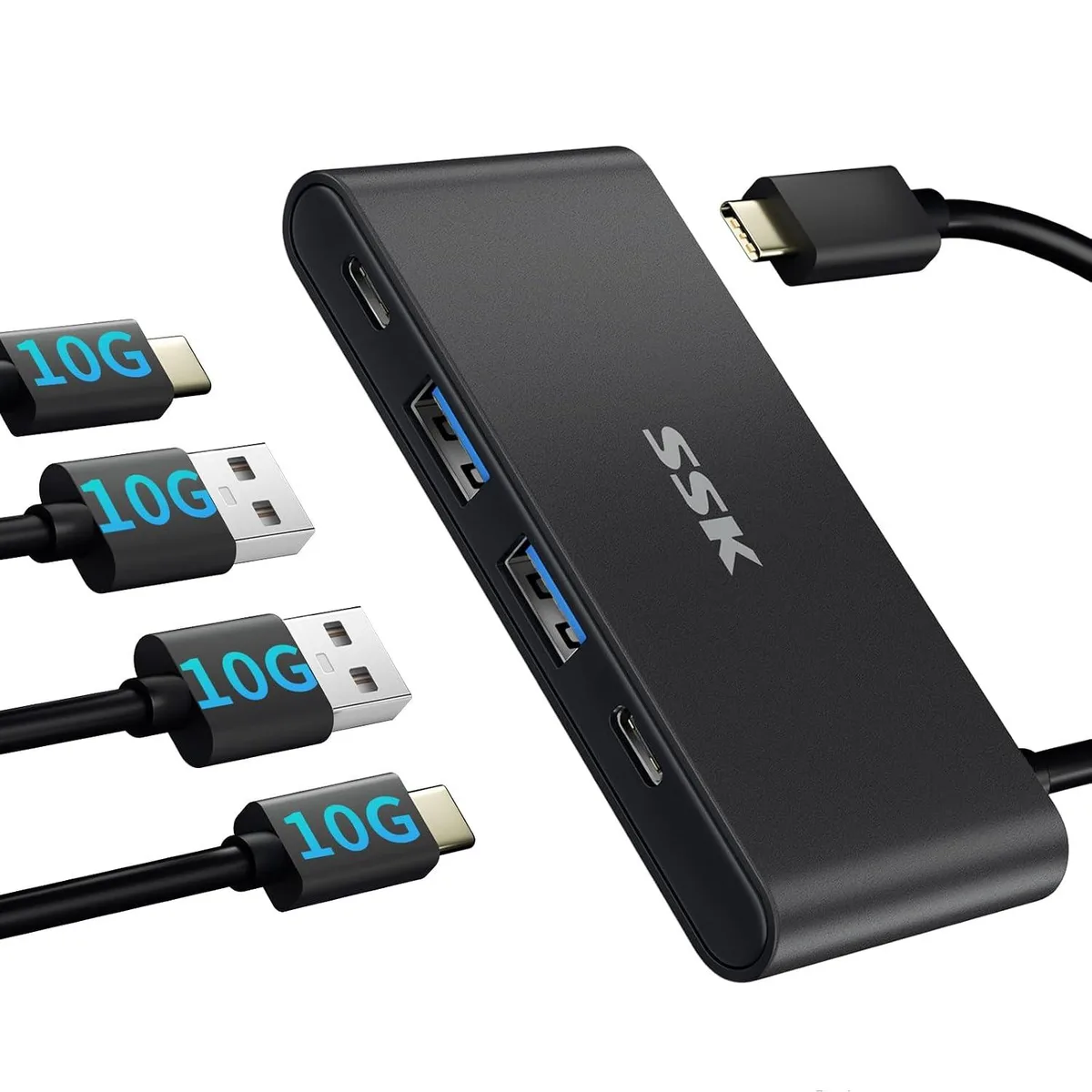LORDWORLD LORDWORLD USB-C 3.2 Hub 10Gbps 4 Ports Hard Drive Adapter — product photo