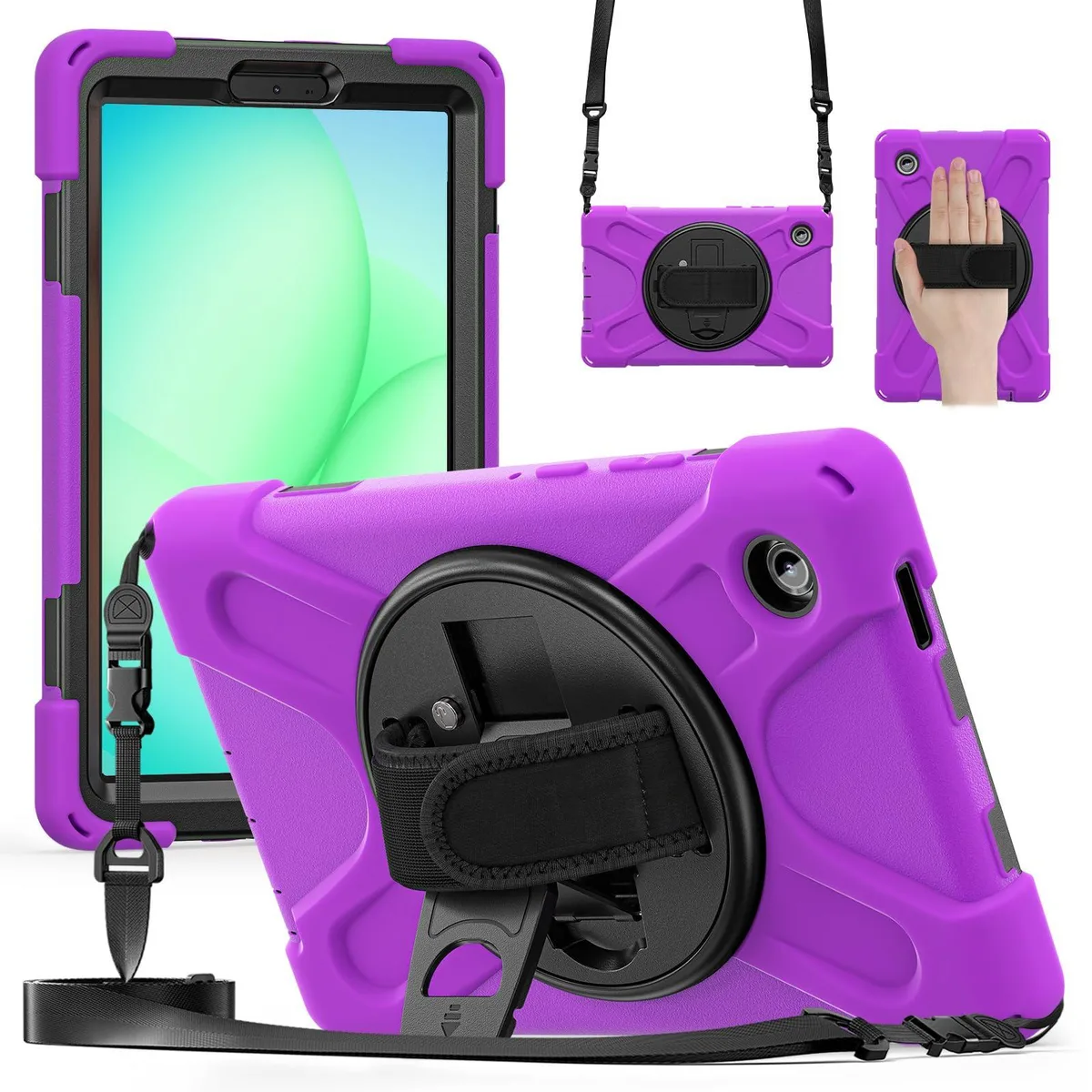 Timoom Timoom Shockproof Case with Stand &amp; Straps for Samsung Galaxy Tab A11 8.7" (2025) / Tab A9 8.7" (2023), Purple — product photo